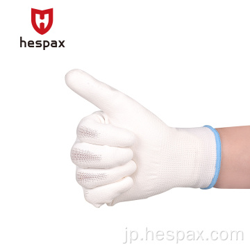 Hespax ESD Safety Gelove PUホワイトワークグローブ
